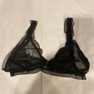 Black Mesh Bralette XL